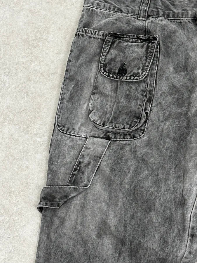 AW2003 Dolce & Gabbana Grey Multi-Pocket Eroded Cargo Pants RyYFetP 8