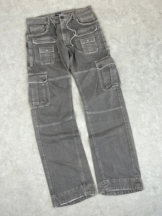 SS2008 Dolce & Gabbana Grey Multipockets Cargo Pants FRRIOhE 4