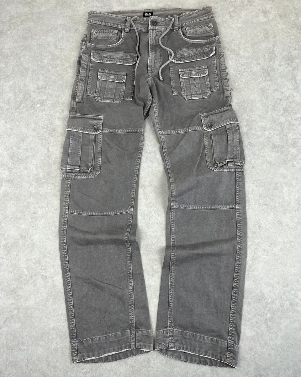 SS2008 Dolce & Gabbana Grey Multipockets Cargo Pants FRRIOhE 3