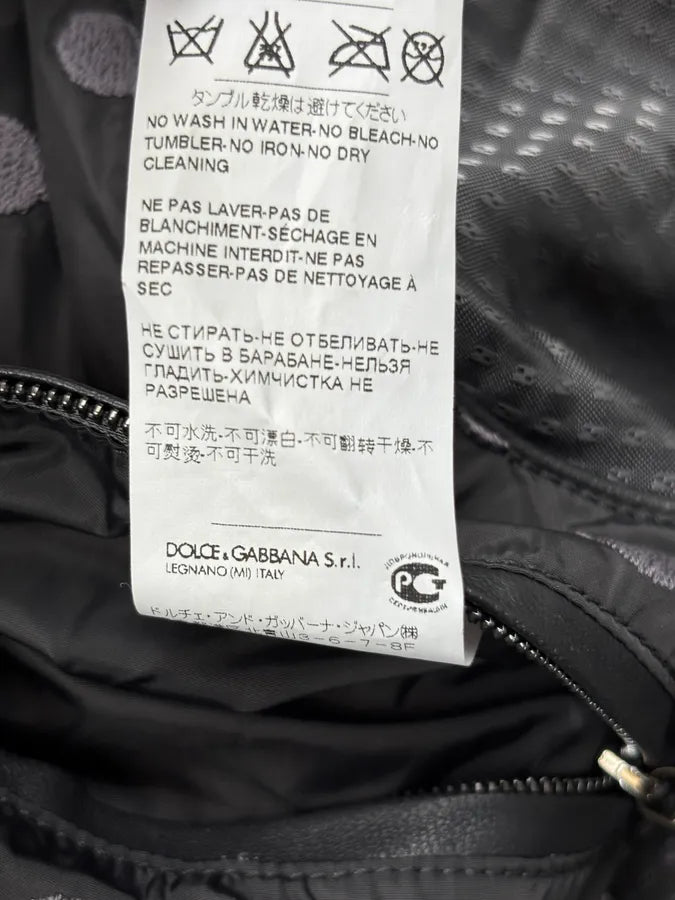 2010s Dolce & Gabbana Grey Nylon Polka Dot Bomber Jacket wUdcwdO 10