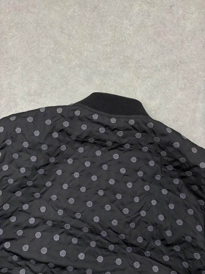 2010s Dolce & Gabbana Grey Nylon Polka Dot Bomber Jacket wUdcwdO 5