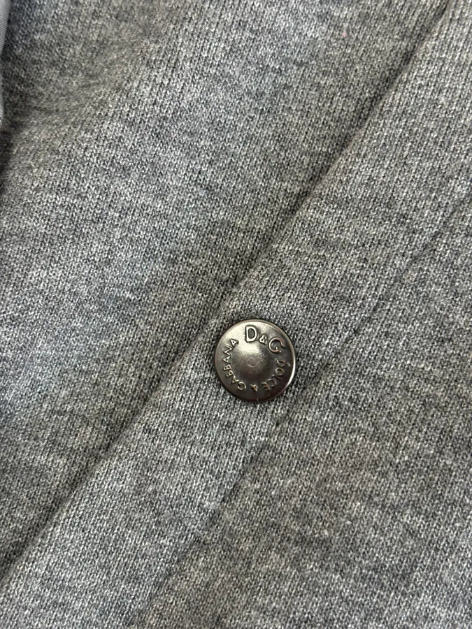 AW2007 Dolce & Gabbana Grey Nylon Quilted Hooded Zip-up Jacket MyWbekX 11