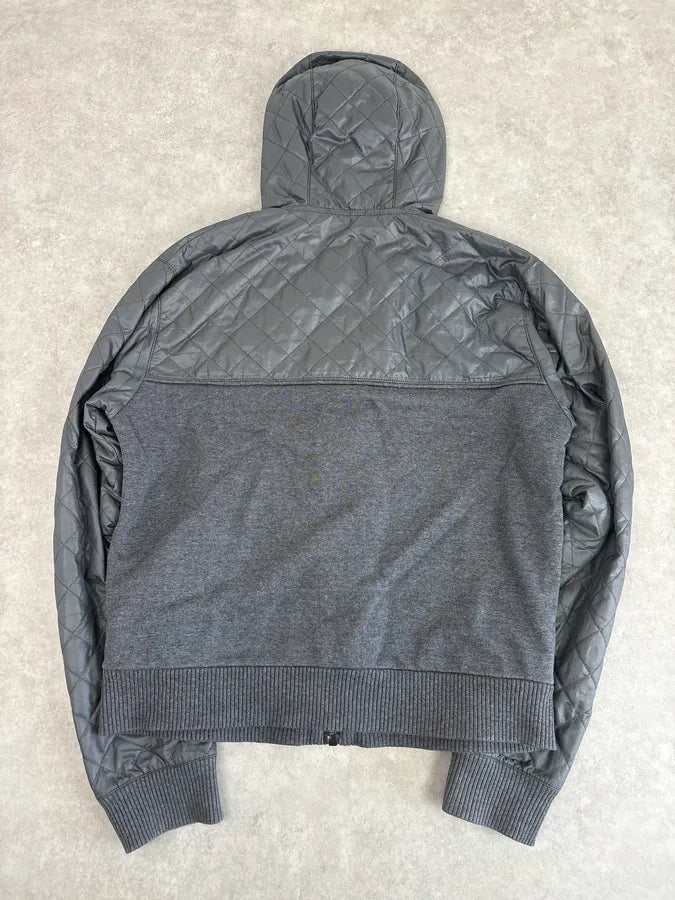 AW2007 Dolce & Gabbana Grey Nylon Quilted Hooded Zip-up Jacket MyWbekX 4