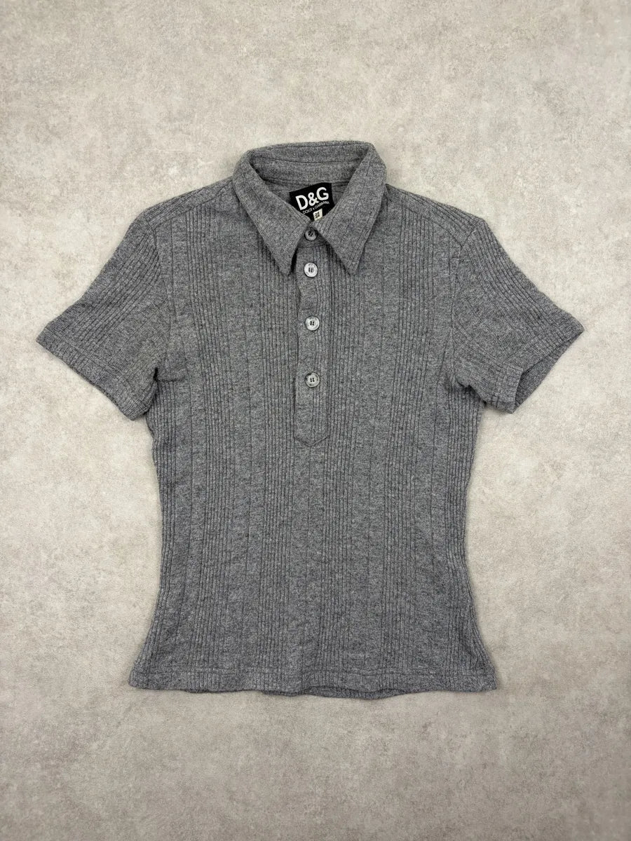 2000s Dolce & Gabbana Grey Cozy Polo  kPqfVRJ 2