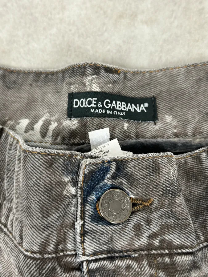 2010s Dolce & Gabbana Grey Smoked Hybrid Denim Jeans PvEfLVJ 8