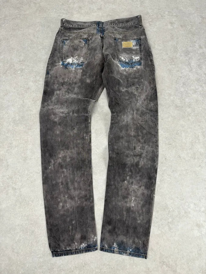 2010s Dolce & Gabbana Grey Smoked Hybrid Denim Jeans PvEfLVJ 5