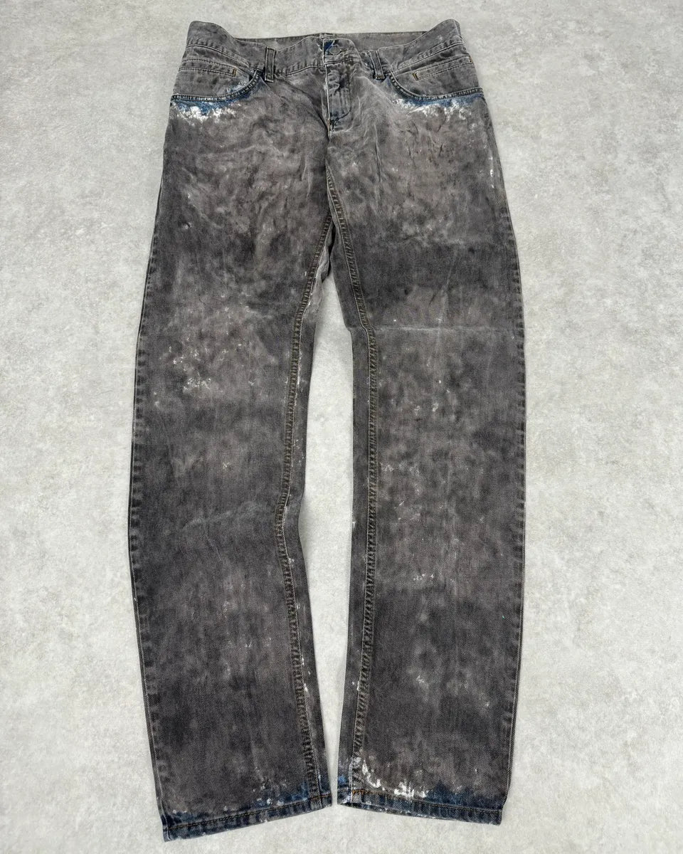 2010s Dolce & Gabbana Grey Smoked Hybrid Denim Jeans PvEfLVJ 0