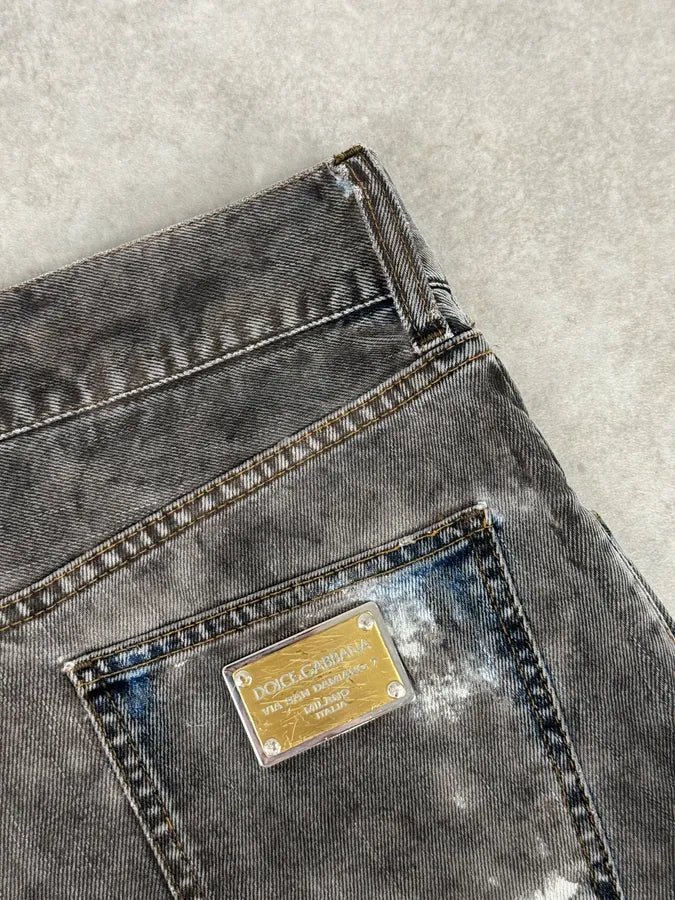 2010s Dolce & Gabbana Grey Smoked Hybrid Denim Jeans PvEfLVJ 9