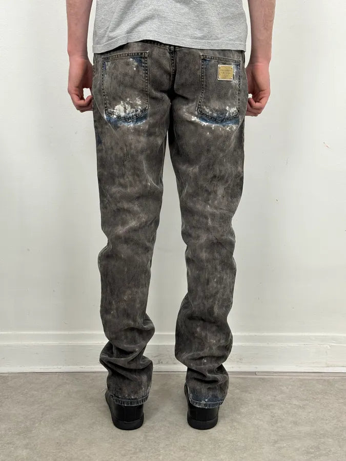 2010s Dolce & Gabbana Grey Smoked Hybrid Denim Jeans PvEfLVJ 3