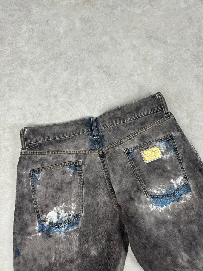 2010s Dolce & Gabbana Grey Smoked Hybrid Denim Jeans PvEfLVJ 6