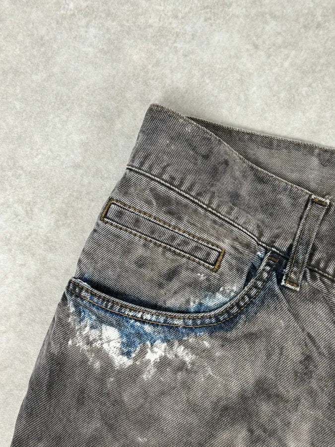 2010s Dolce & Gabbana Grey Smoked Hybrid Denim Jeans PvEfLVJ 7