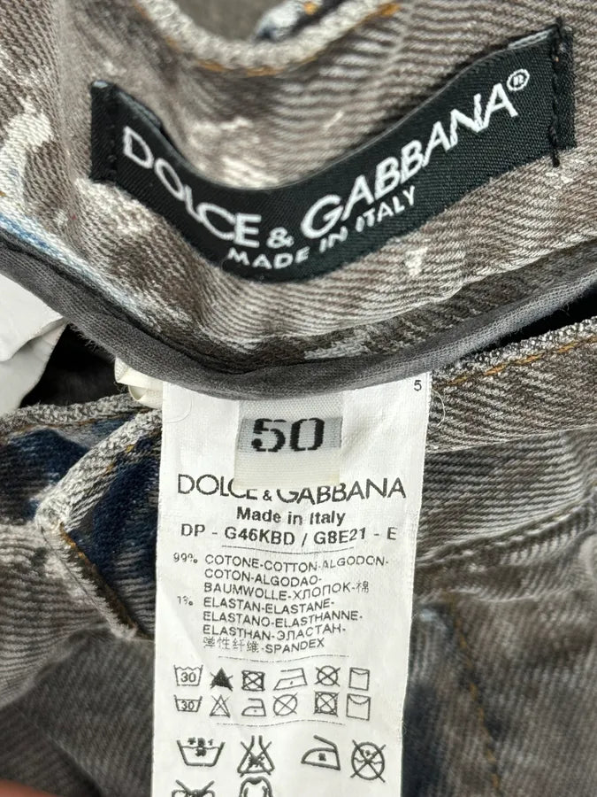 2010s Dolce & Gabbana Grey Smoked Hybrid Denim Jeans PvEfLVJ 10