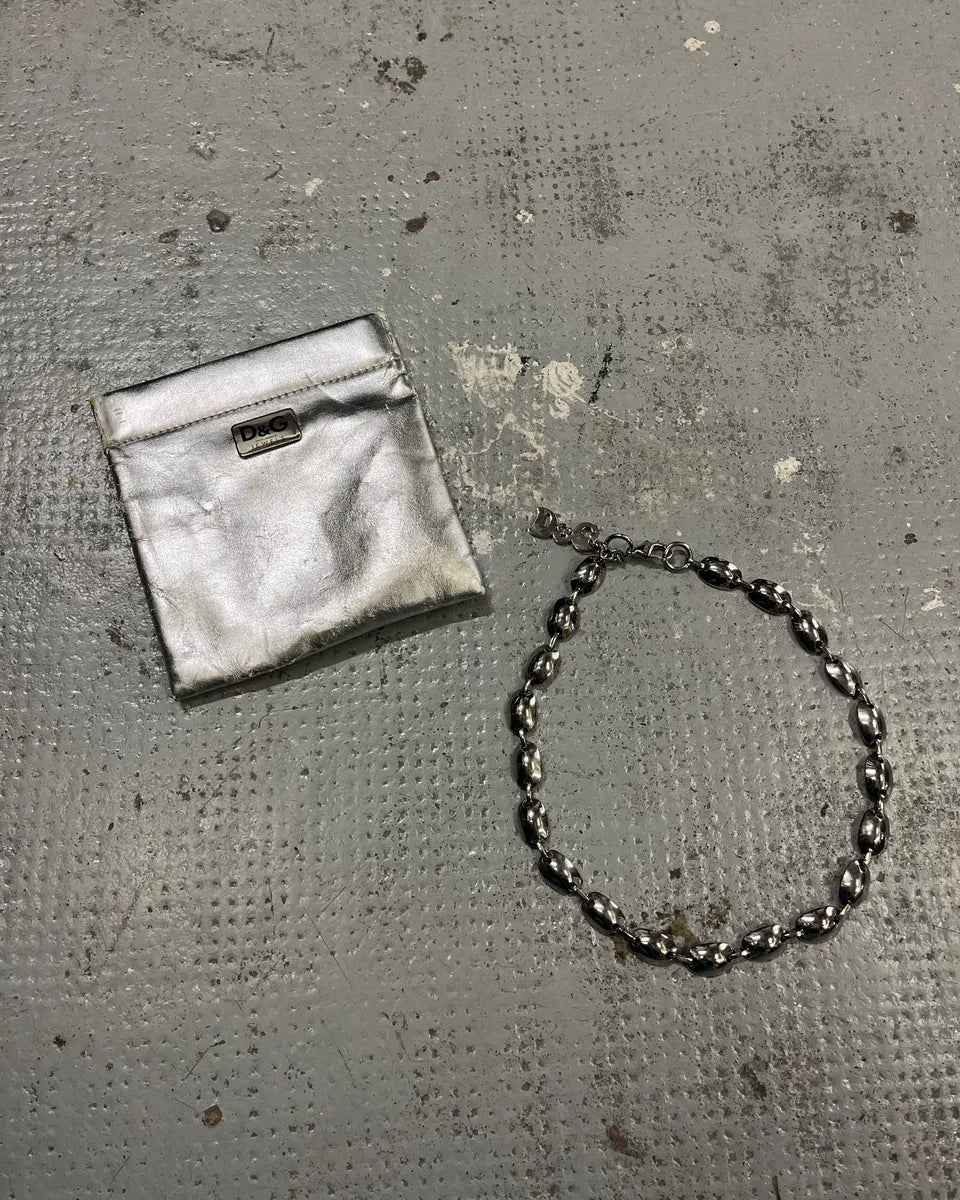 Dolce & Gabbana Grey Steel Cuban Link Necklace  XPGaspY 0