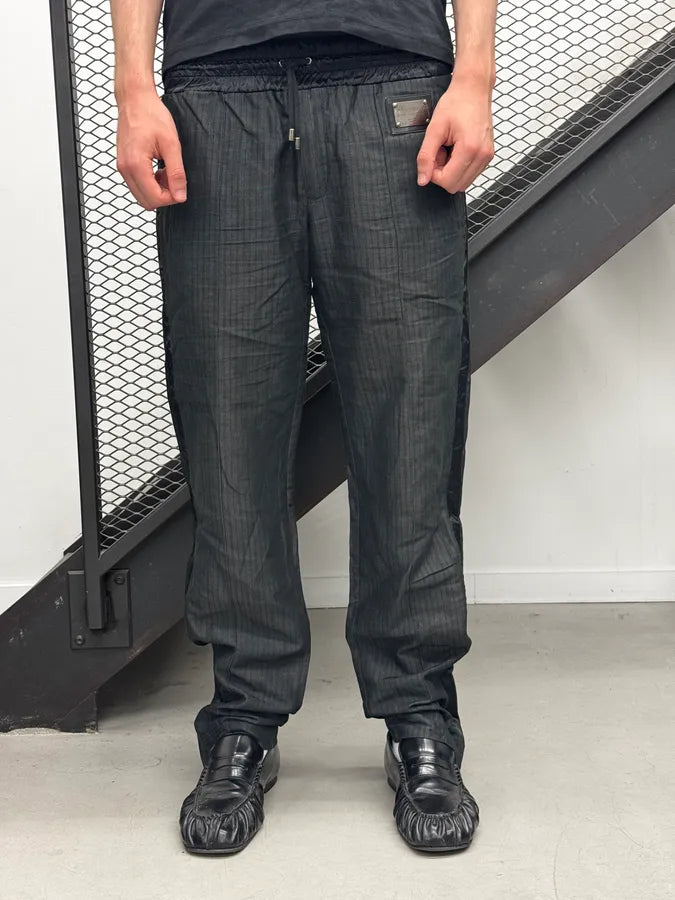 2010s Dolce & Gabbana Grey Striped Cozy Sweatpants NPIYtWO 0