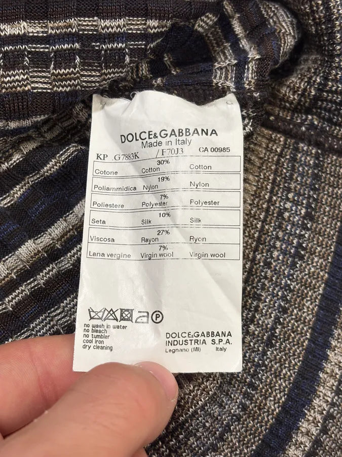 2000s Dolce & Gabbana Grey Wool Striped Dress  ozgnJMj 6