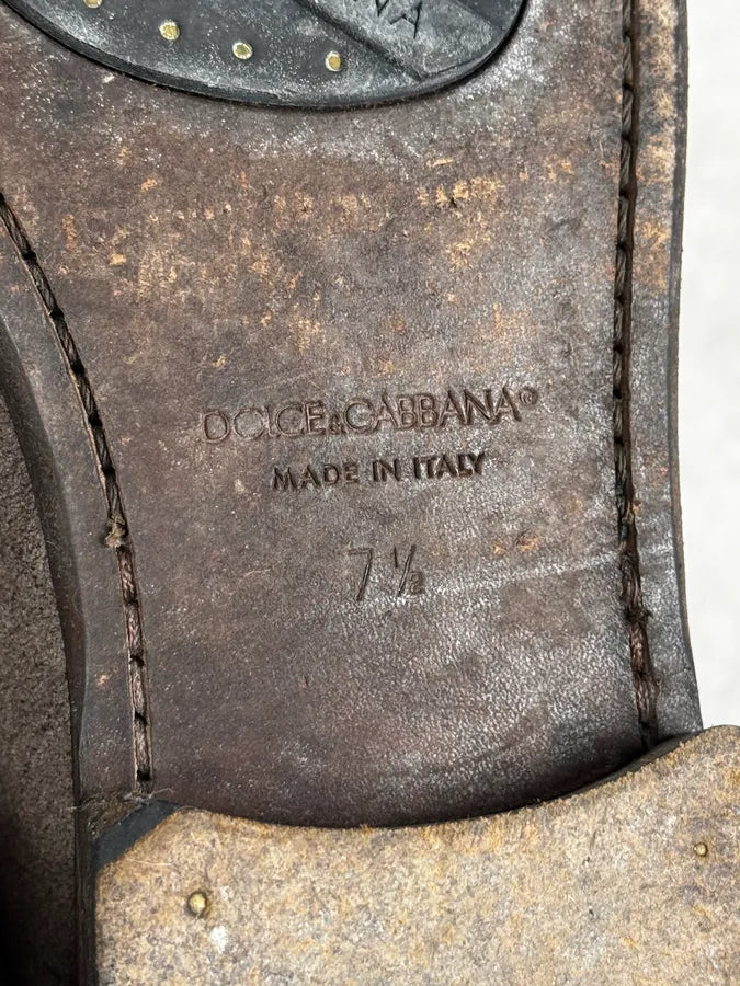 Dolce & Gabbana Grey Suede Fringes Loafer YTBPAWV 7