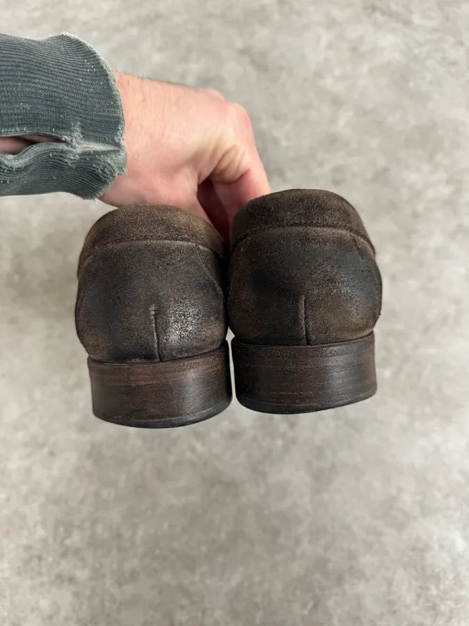 Dolce & Gabbana Grey Suede Fringes Loafer YTBPAWV 5