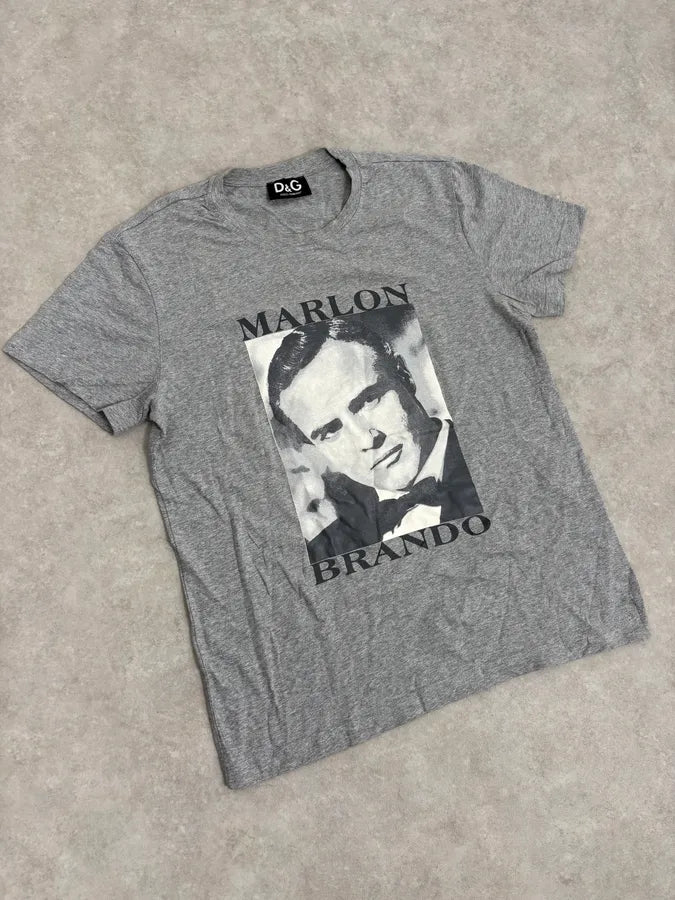 2010s Dolce & Gabbana Grey Marlon Brando T-Shirt IcxeQch 3