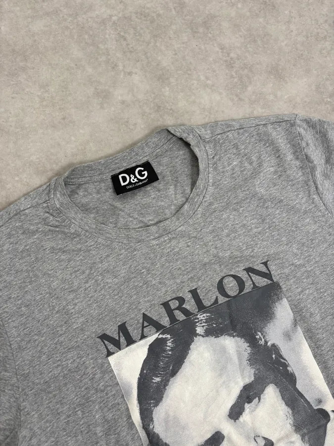 2010s Dolce & Gabbana Grey Marlon Brando T-Shirt IcxeQch 4