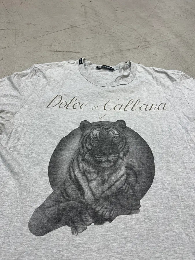 AW2004 Dolce & Gabbana Grey Tiger Print T-Shirt oBHtIEr 5