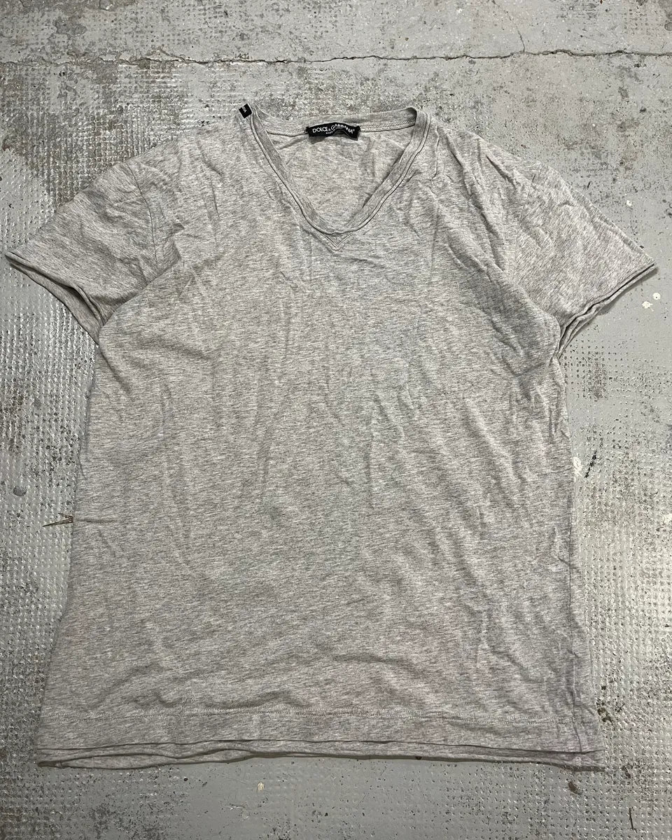 Dolce & Gabbana Grey V-Neck T-Shirt CszPsGj 2
