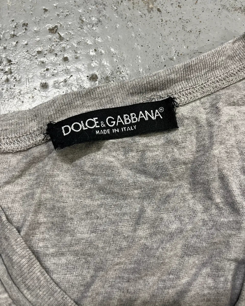 Dolce & Gabbana Grey V-Neck T-Shirt CszPsGj 8