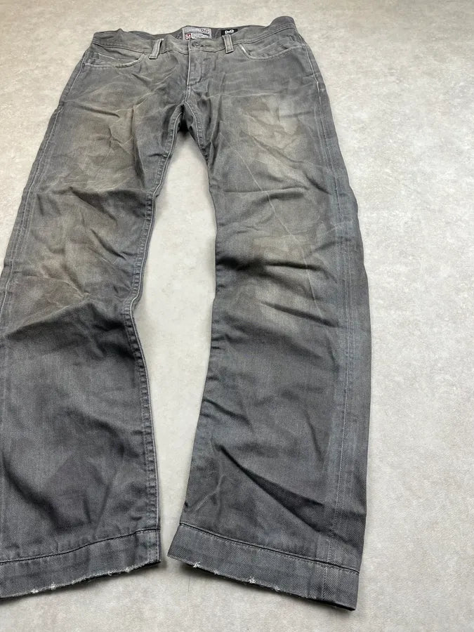 2000s Dolce & Gabbana Grey Washed Denim Jeans oSyRpbE 6
