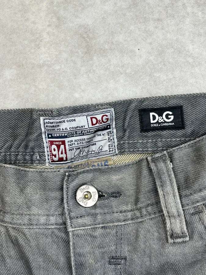 2000s Dolce & Gabbana Grey Washed Denim Jeans oSyRpbE 11