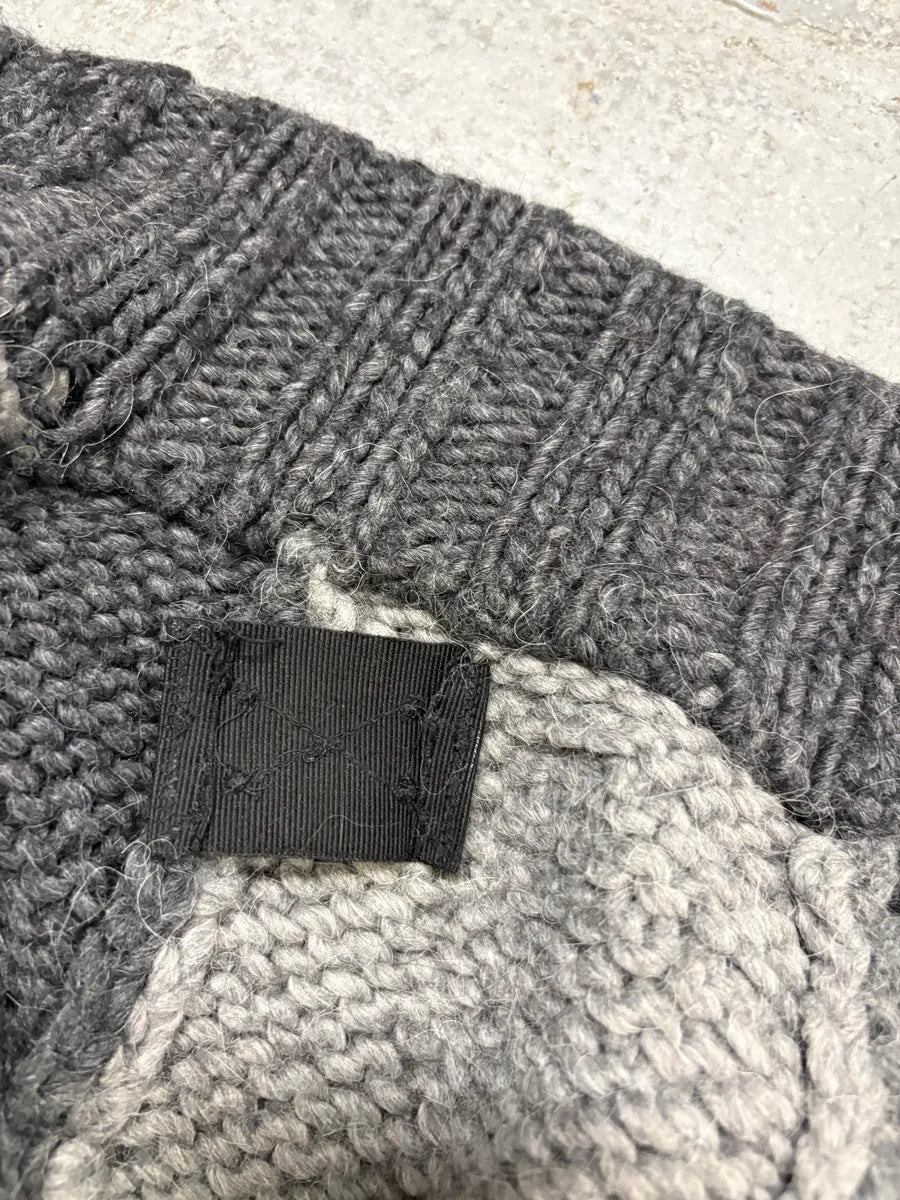 AW2009 Dolce & Gabbana Grey Wool Patchwork Cardigan CiODyAF 12