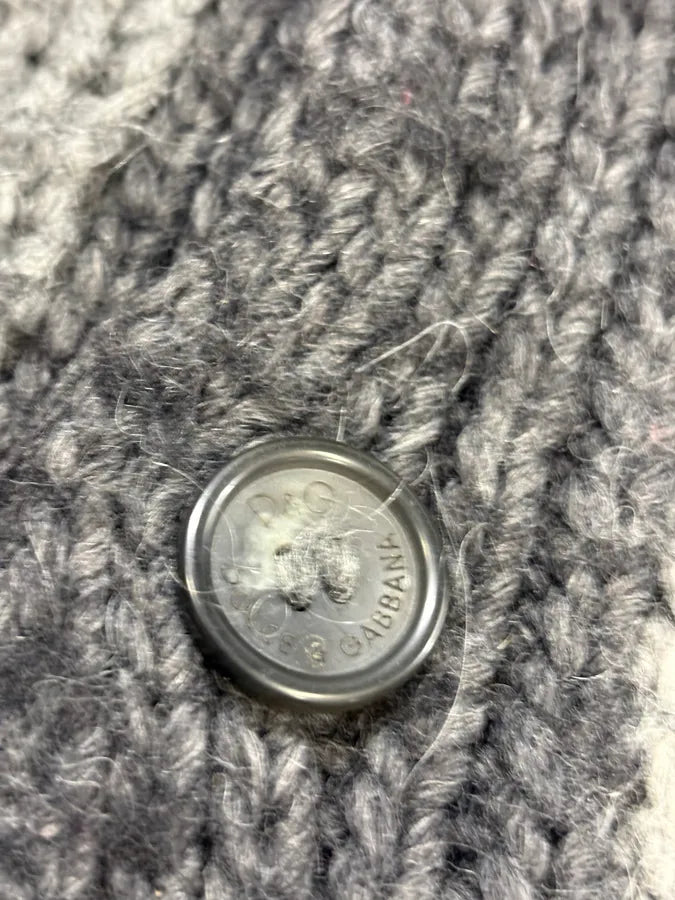 AW2009 Dolce & Gabbana Grey Wool Patchwork Cardigan CiODyAF 9