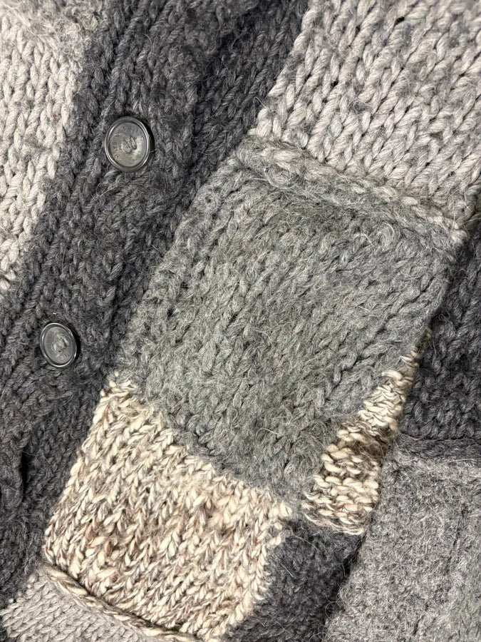 AW2009 Dolce & Gabbana Grey Wool Patchwork Cardigan CiODyAF 8