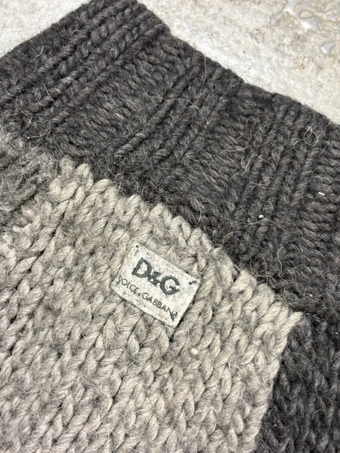 AW2009 Dolce & Gabbana Grey Wool Patchwork Cardigan CiODyAF 7