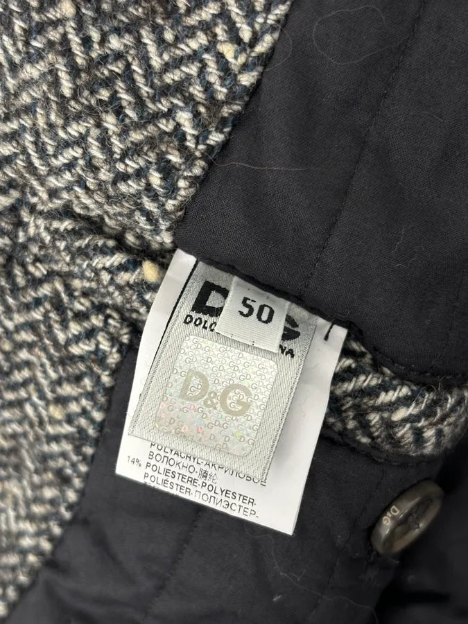 AW2008 Dolce & Gabbana Grey Wool Officer Buttoned Jacket bnKnQzb 9