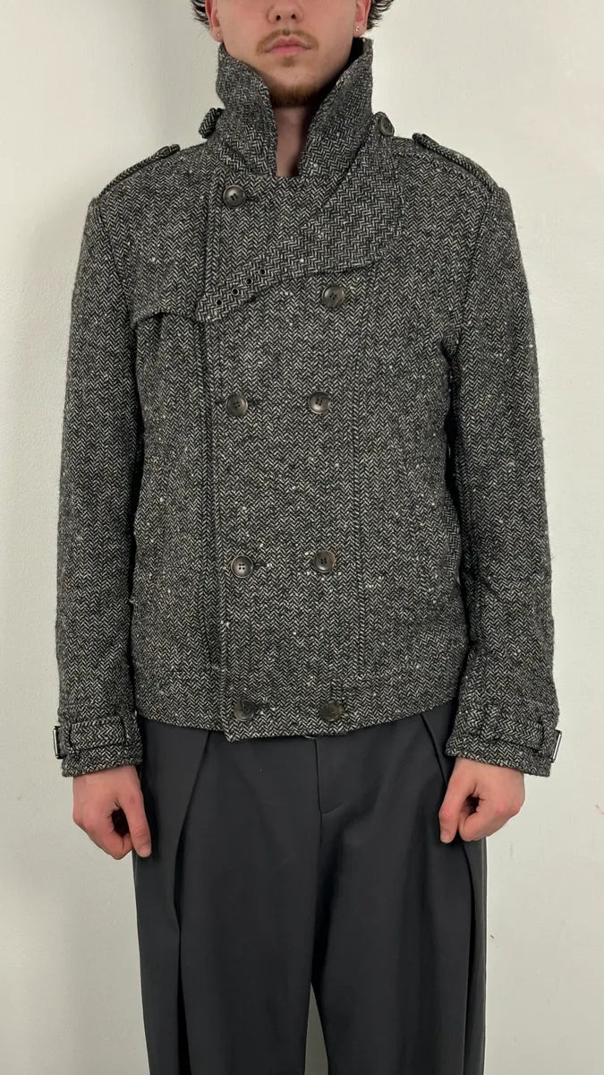AW2008 Dolce & Gabbana Grey Wool Officer Buttoned Jacket bnKnQzb 0