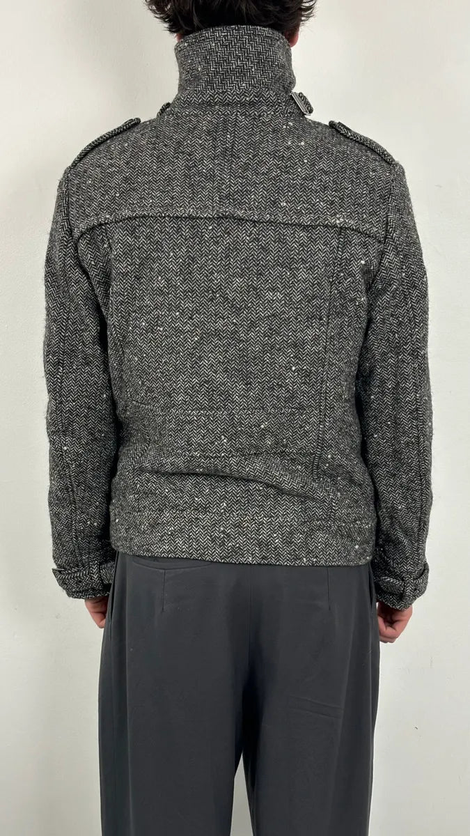 AW2008 Dolce & Gabbana Grey Wool Officer Buttoned Jacket bnKnQzb 1