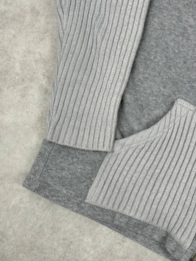 2000s Dolce & Gabbana Grey Wool Zip-Up Cardigan Sweater jCmYrdy 8
