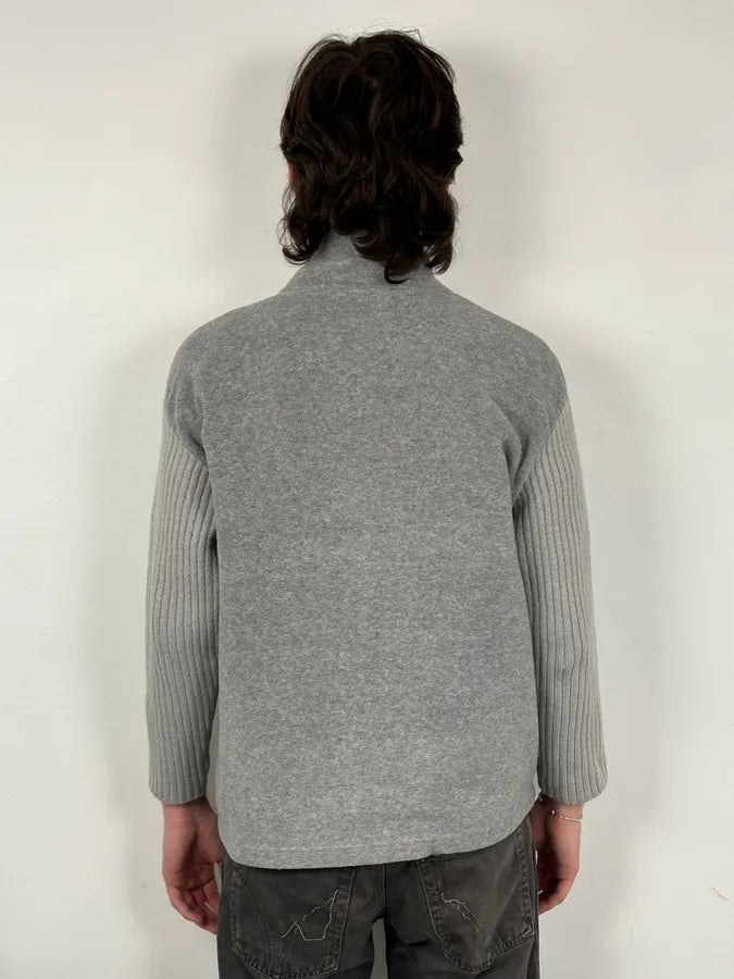 2000s Dolce & Gabbana Grey Wool Zip-Up Cardigan Sweater jCmYrdy 2