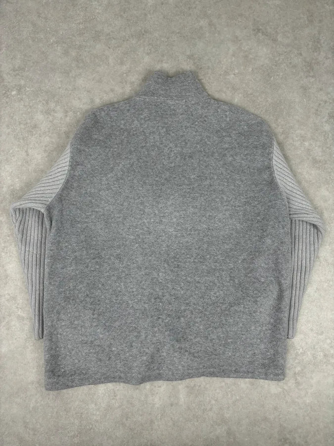 2000s Dolce & Gabbana Grey Wool Zip-Up Cardigan Sweater jCmYrdy 4