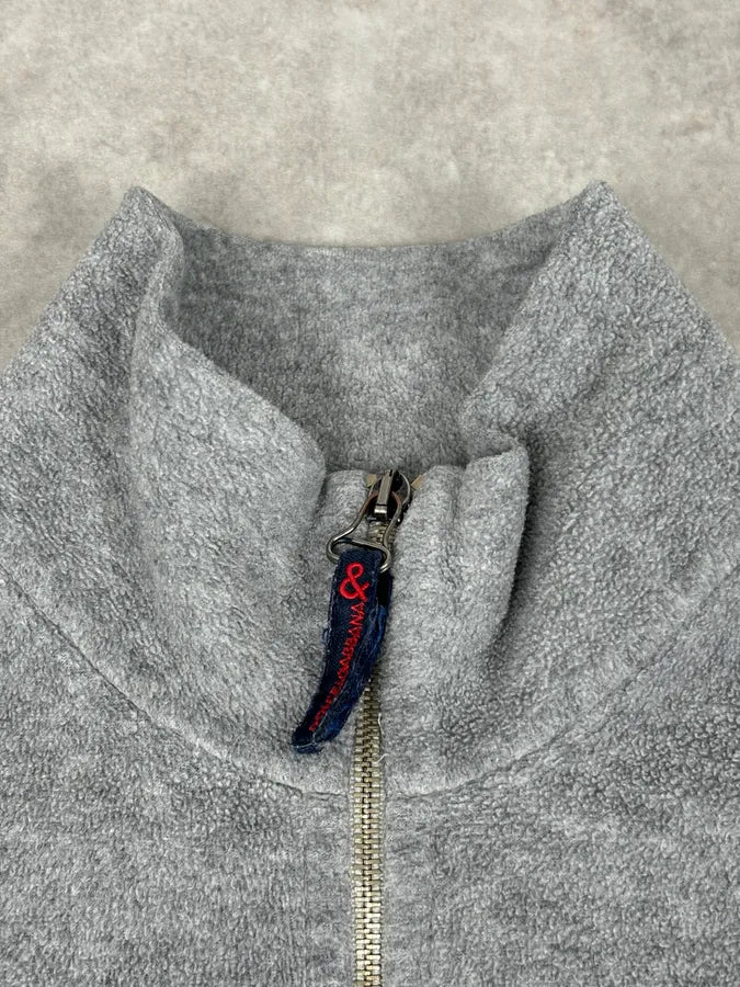 2000s Dolce & Gabbana Grey Wool Zip-Up Cardigan Sweater jCmYrdy 6