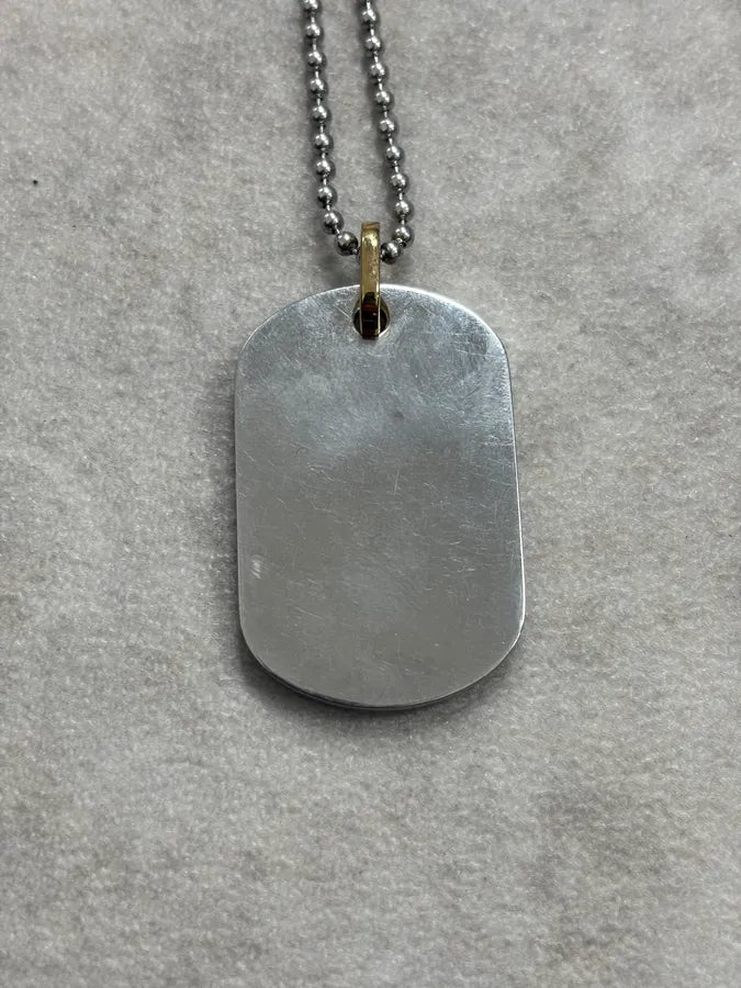 Dolce & Gabbana Guilded Heart Dog Tag Necklace hdLwJxv 5