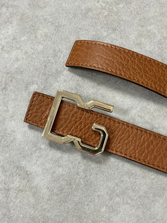 2000s Dolce & Gabbana Hybrid Brown Leopard Leather Belt tWydahK 3