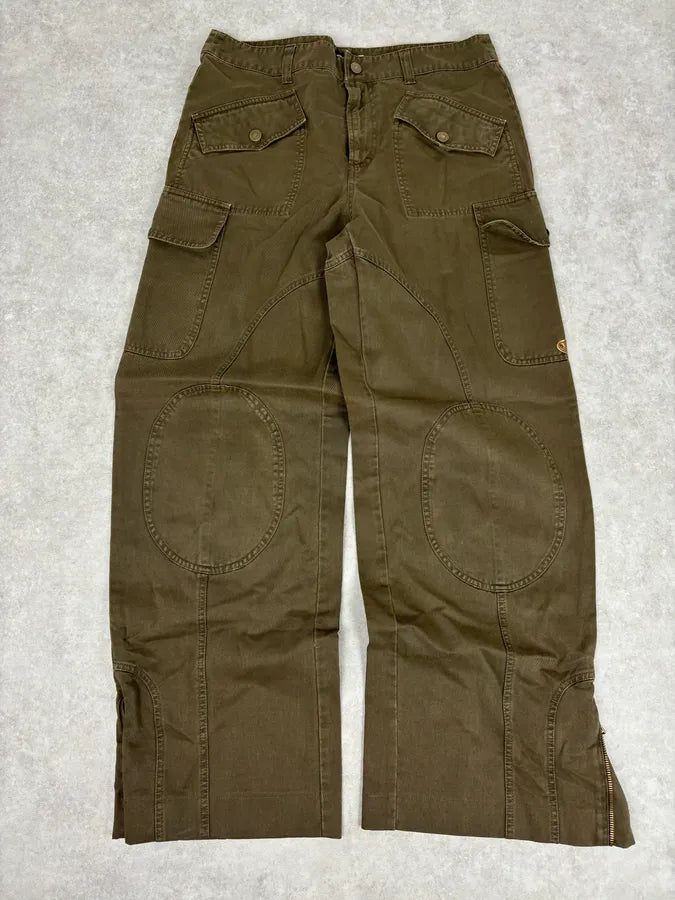 SS2003 Dolce & Gabbana Khaki Military Cargo Pants fMfMYzo 4