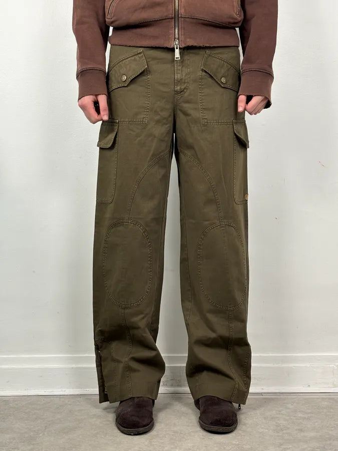 SS2003 Dolce & Gabbana Khaki Military Cargo Pants fMfMYzo 0
