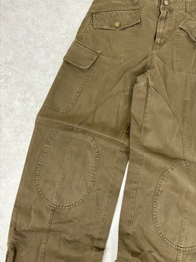 SS2003 Dolce & Gabbana Khaki Military Cargo Pants fMfMYzo 7