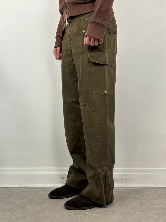 SS2003 Dolce & Gabbana Khaki Military Cargo Pants fMfMYzo 1