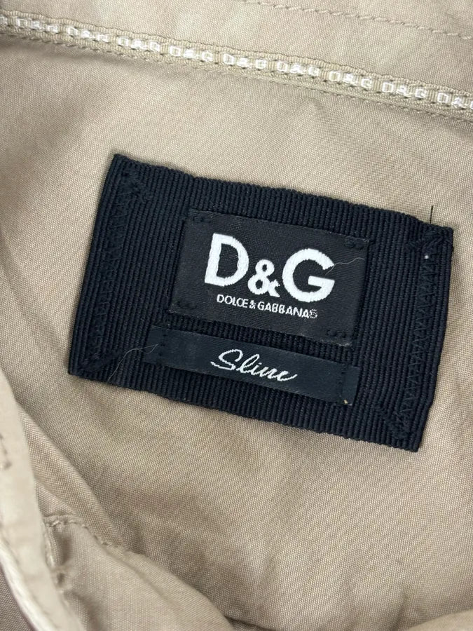 2000s Dolce & Gabbana Beige Military Cargo Shirt  KrFaVvJ 9