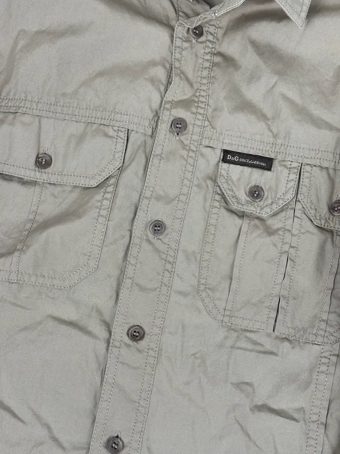 2000s Dolce & Gabbana Beige Military Cargo Shirt  KrFaVvJ 7