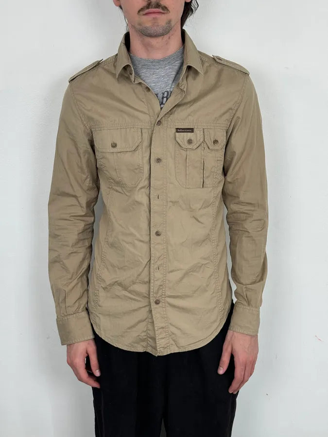 2000s Dolce & Gabbana Beige Military Cargo Shirt  KrFaVvJ 0