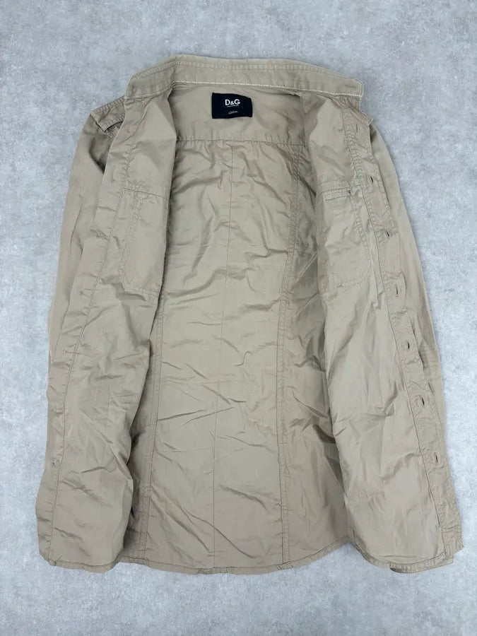 2000s Dolce & Gabbana Beige Military Cargo Shirt  KrFaVvJ 6