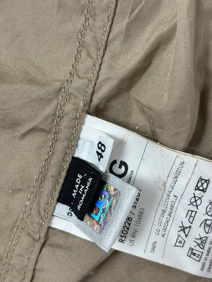 2000s Dolce & Gabbana Beige Military Cargo Shirt  KrFaVvJ 10